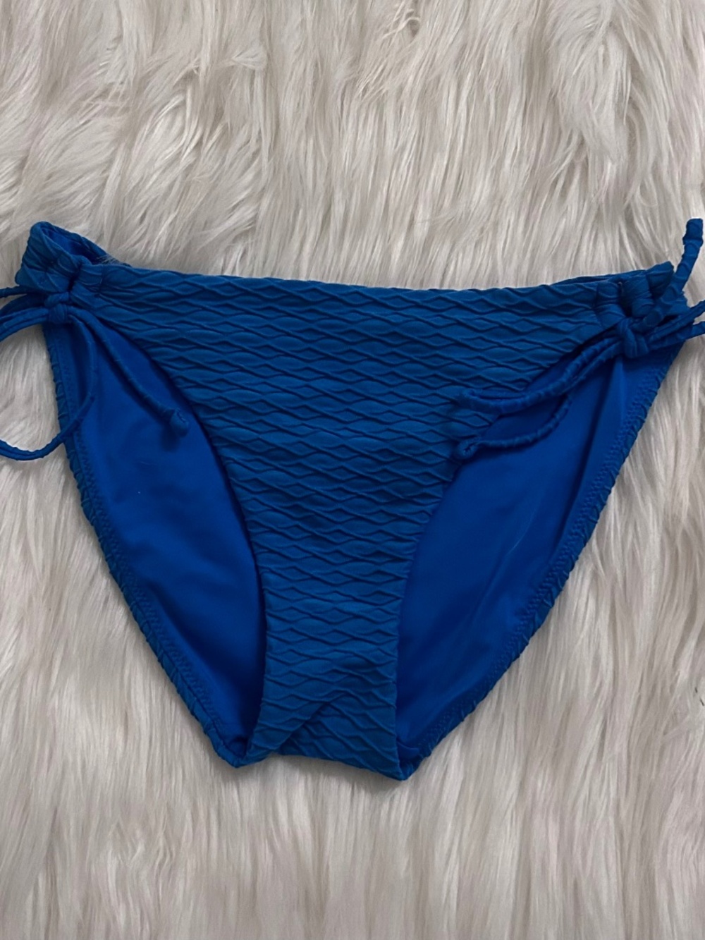 Victorias secret tie bikini bottoms blue